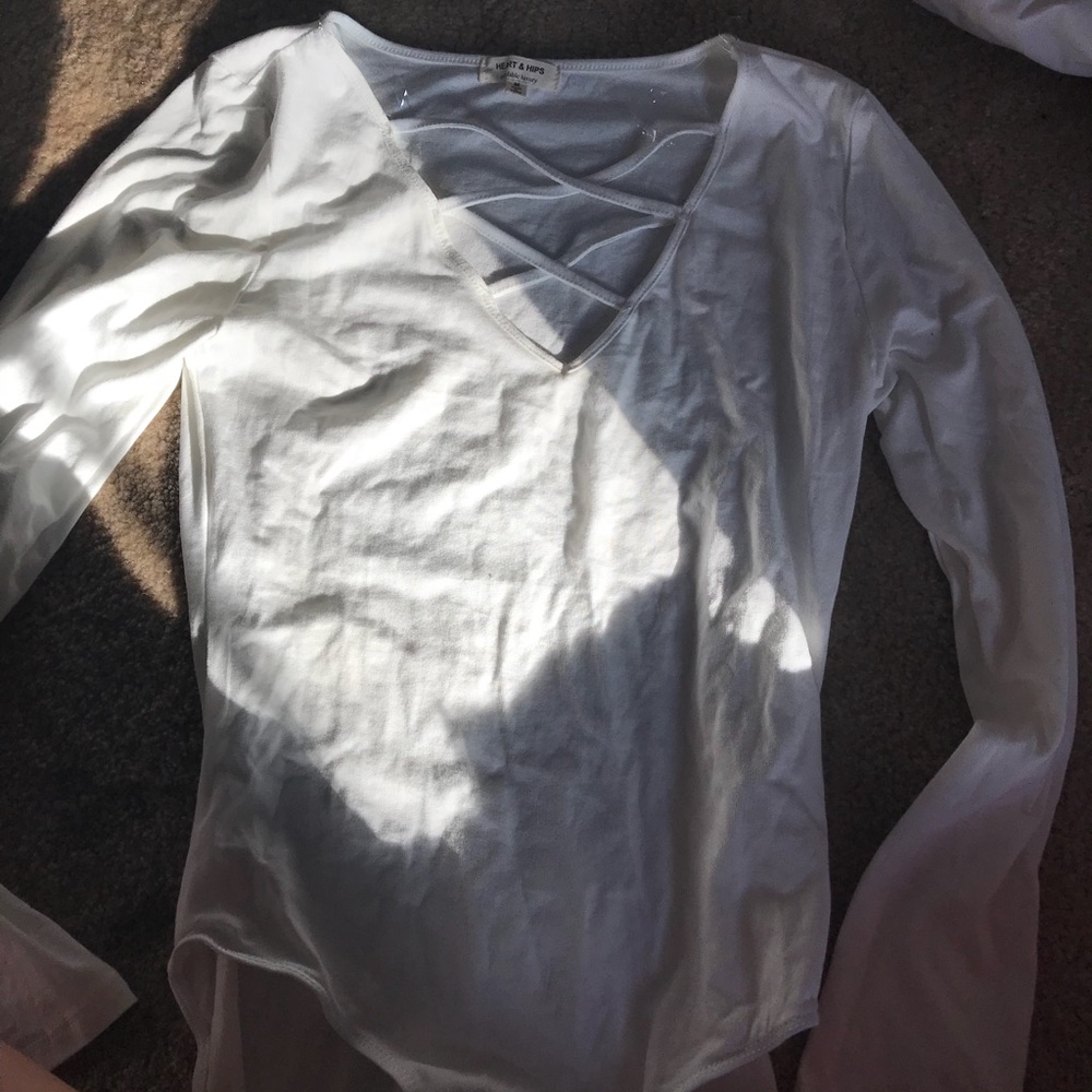 White cris cross one piece